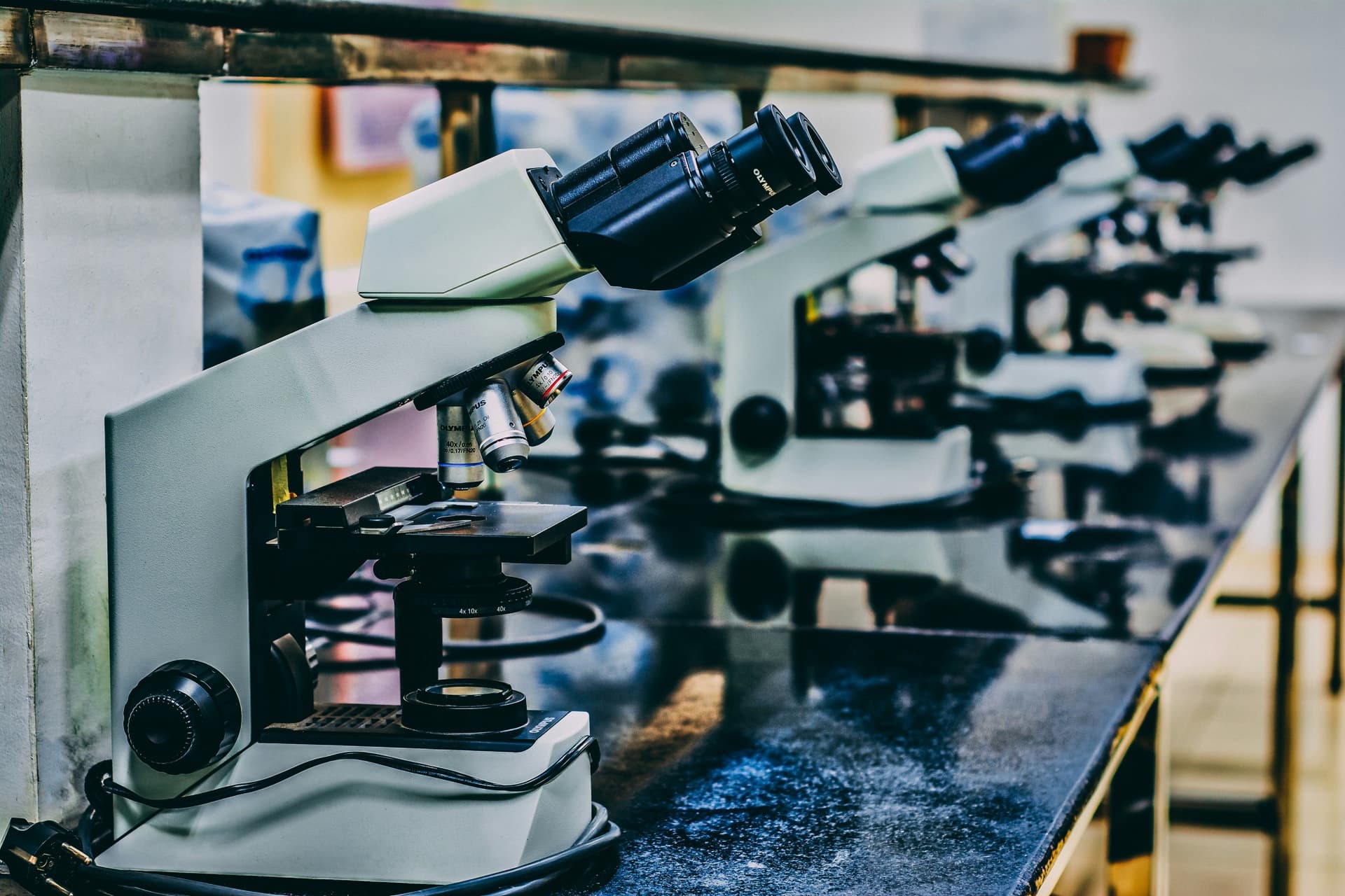 Scientists working in a modern laboratory